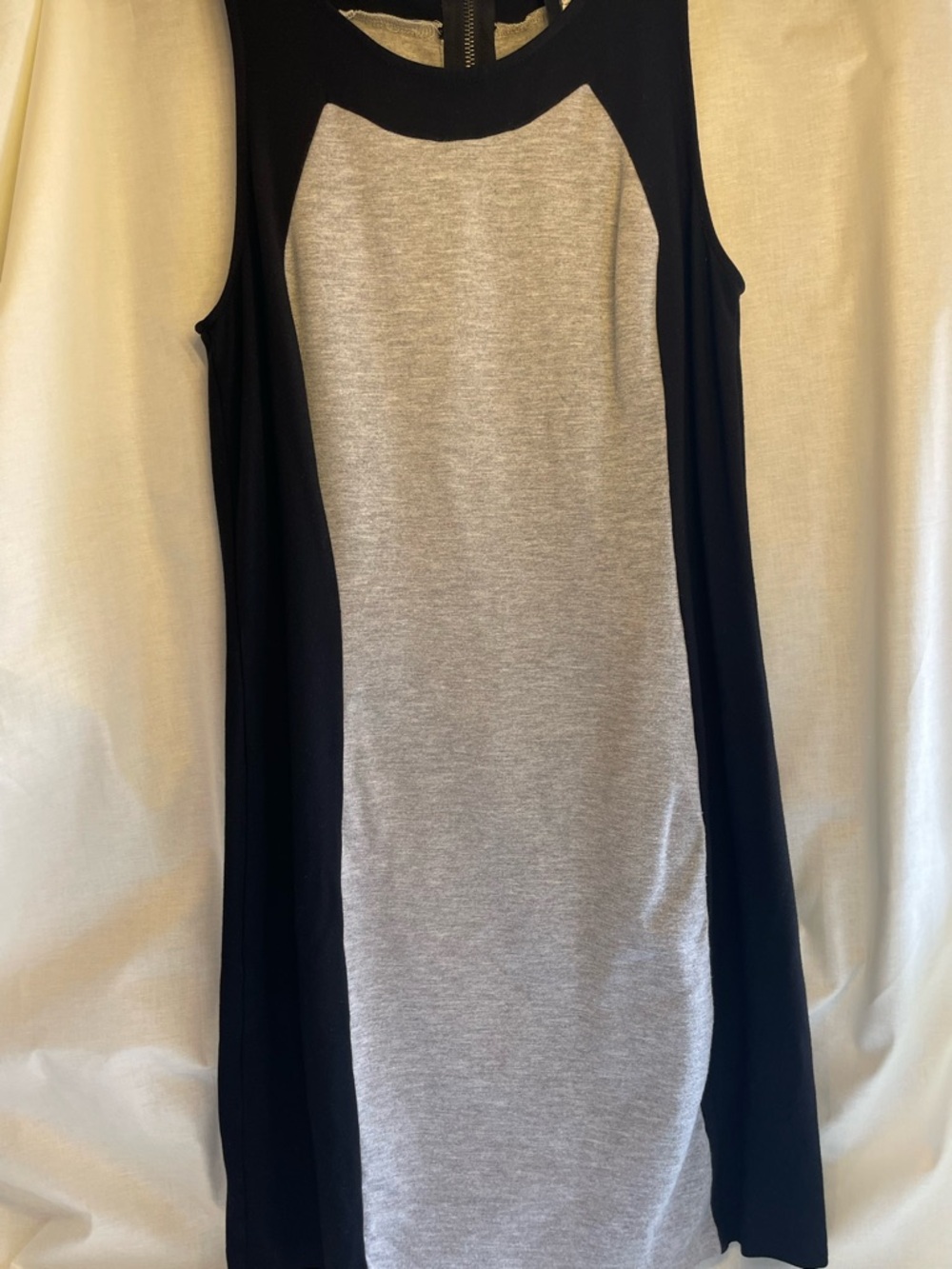 Kensie Black and Heather Gray Colorblock Dress